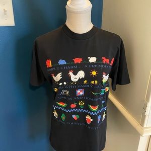 - Hanes Farm T Shirt~vintage